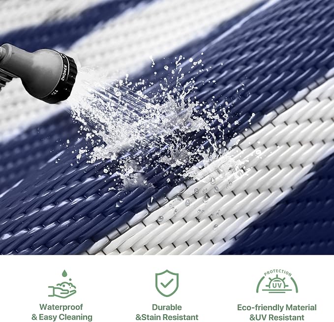 GENIMO Outdoor Rug Waterproof Area 10'x14' - Image 6