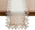 Natural Linen Table Runner 60 inches Beige Lace Coffee Table Runners | French by Raedan