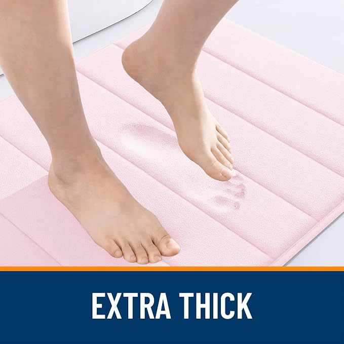 OLANLY Memory Foam Bath Mat 70x46, Super Soft Absorbent Bathroom Rugs, Quick Dry - Image 6