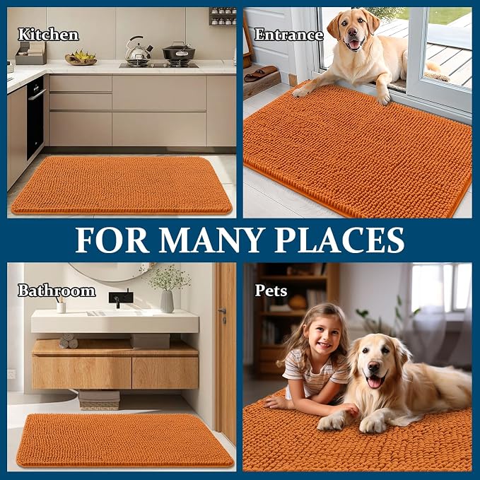 OLANLY Dog Door Mat for Muddy Paws 54x32, Absorbs Moisture and Dirt, Absorbent - Image 8