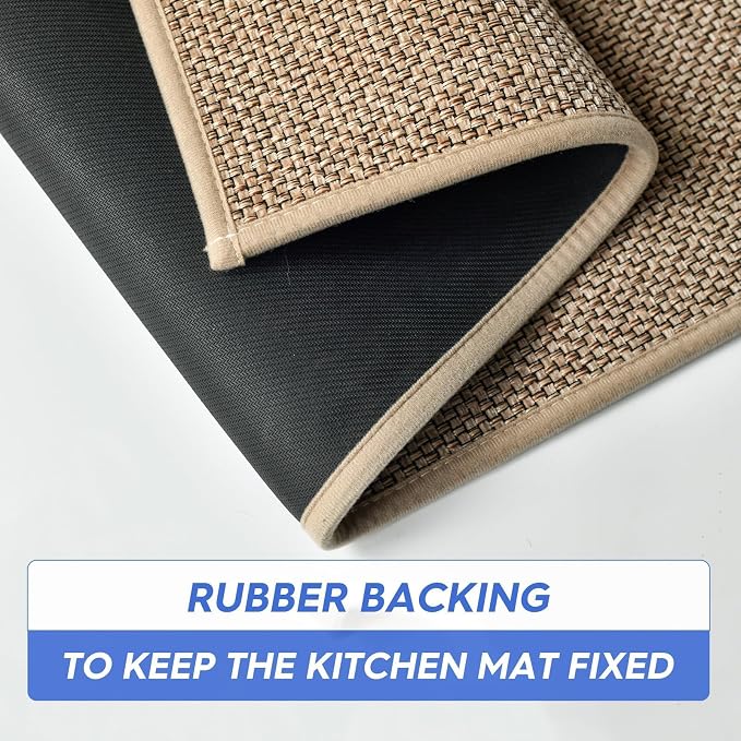Artoid Mode Washable Non Slip Rubber Backing Kitchen Rugs Doormat, Absorbent - Image 4