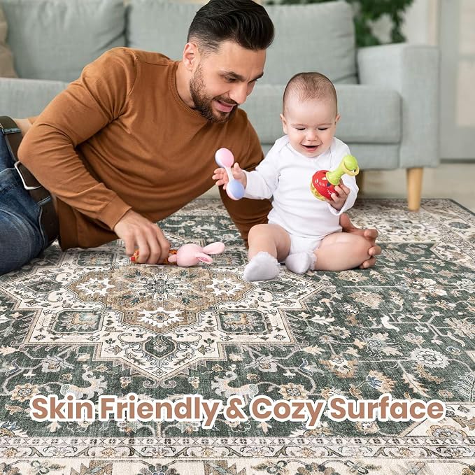Vintage Living Room Area Rug 10x14 - Image 4