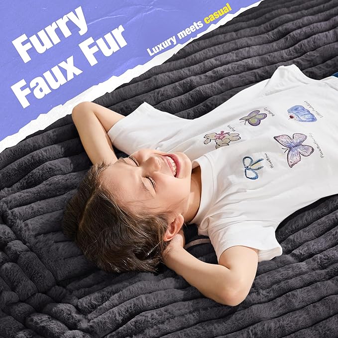 Hobestluk 3FT Bean Bag Chairs Adult Bean Bag with Portable Handle Comfy Large Bean Bag Chair with Removable Cover for Living Room Bedroom or Reading Nook (Stripe Dark Grey, 3FT)