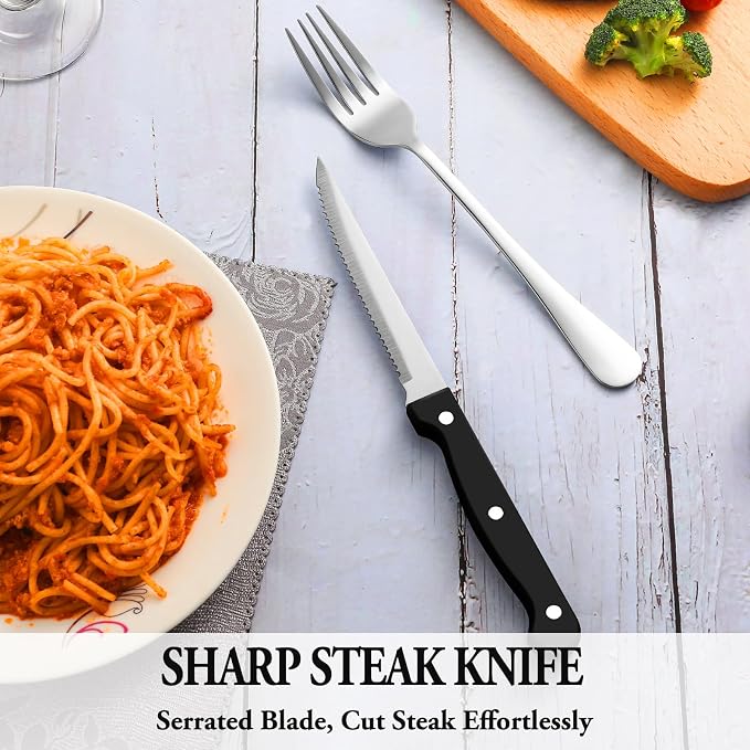 72 Pcs Silverware Set with Steak Knives - Image 5