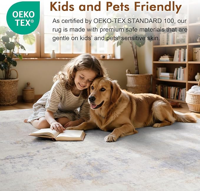 6x9 Ft Large Area Rugs for Living Room, Soft Non-Slip Washable Rugs Modern - Image 5