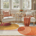 DCX Abstract Machine Washable 3x5 Rug, Mid Century Modern Rug by DCXWashableRug