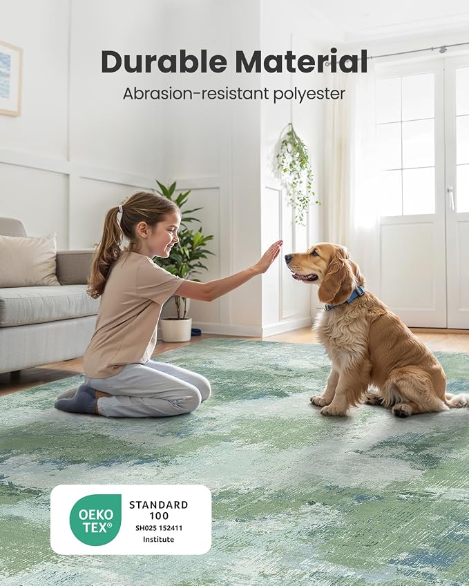 6x9 Area Rugs for Living Room, Modern Abstract Washable Rug - Image 7