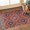 Area Rug 2x3 Rug Machine Washable Non-Slip Low Pile Print Pattern Western Rug by BESTSWEETIE