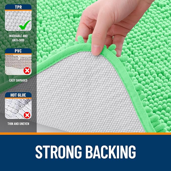 OLANLY Large Bathroom Rugs 59x35, Extra Soft Absorbent Chenille Bath Rugs - Image 6