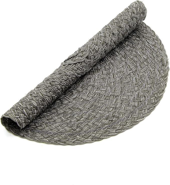 SHACOS Round Braided Placemats Set of 6 Thick Woven Placemats Washable 15 inch - Image 6