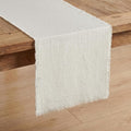 14 x 90 Inches Frayed Edge Table Runner, 270G Heavyweight Sand Washed Slub by KINGSTONE