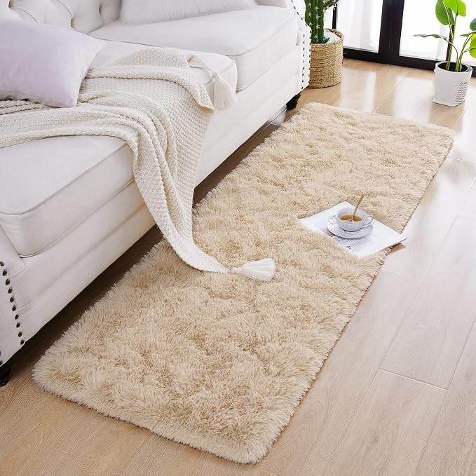 Chicrug Soft Runner Rug for Bedroom Living Room Plush Fluffy Rug 2x6 Feet - Image 5