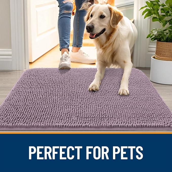 OLANLY Dog Door Mat for Muddy Paws 47x20, Absorbs Moisture and Dirt, Absorbent - Image 6