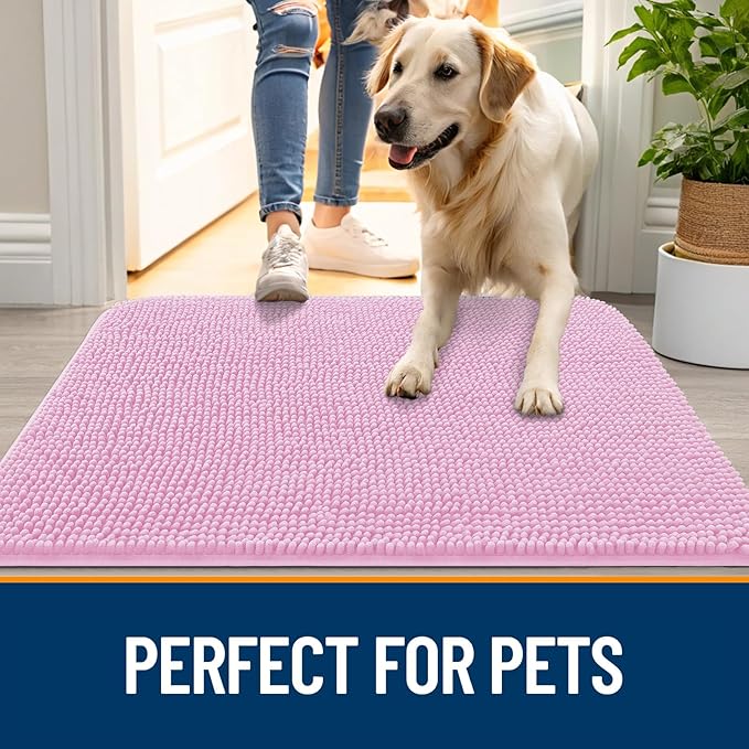 OLANLY Dog Door Mat for Muddy Paws 36x24, Absorbs Moisture and Dirt, Absorbent - Image 6