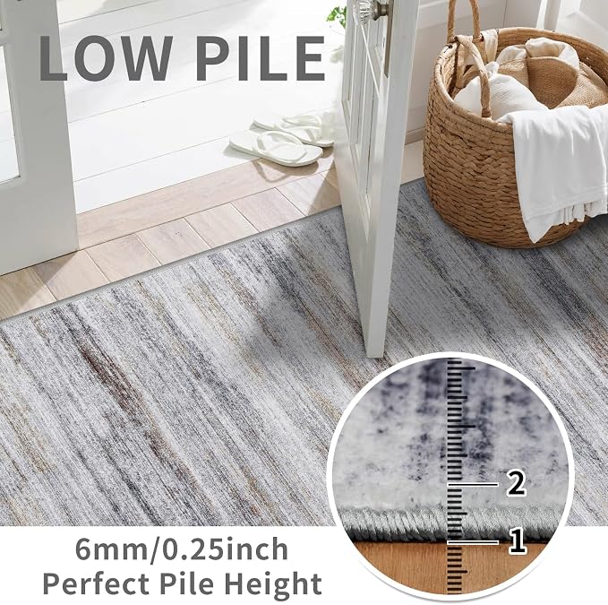 3x8 Washable Runner Rug for Family: Easy-to-Clean Runners for Hallway Entryway - Image 3