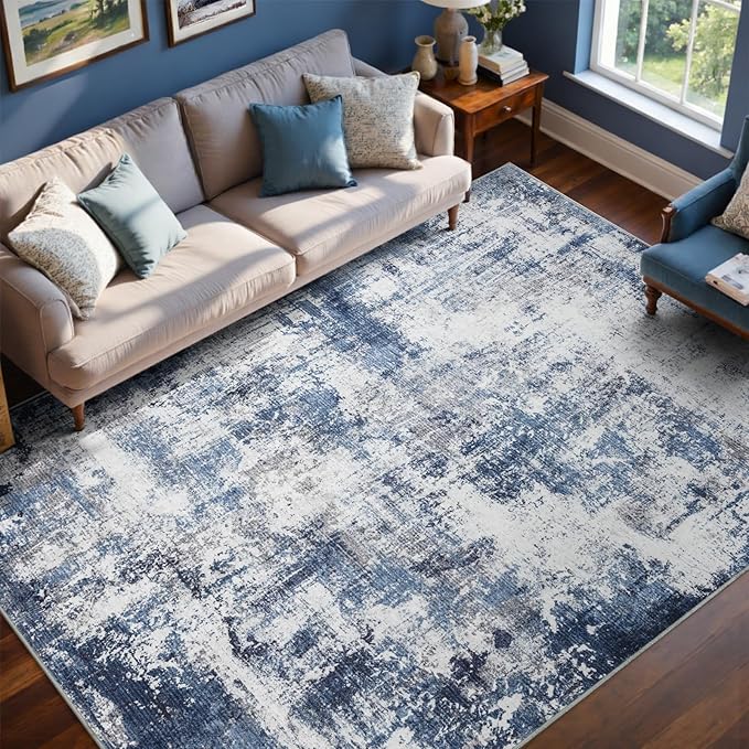 4x6 Ft Area Rugs for Living Room, Soft Non-Slip Washable Rugs Modern Abstract - Image 2