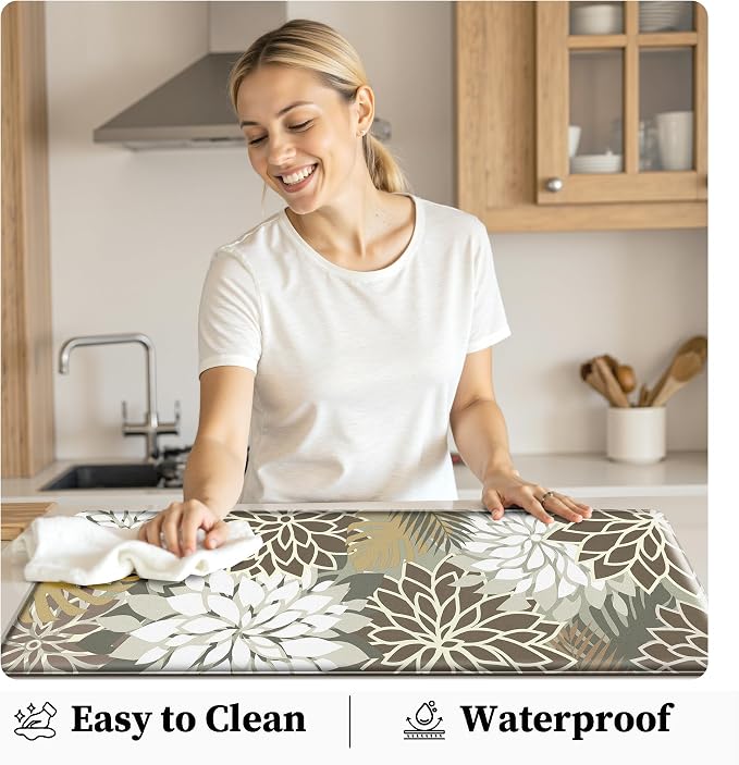 Arenarug Kitchen Mats for Floor 2PCS Cushioned Anti Fatigue Waterproof Non Slip - Image 5