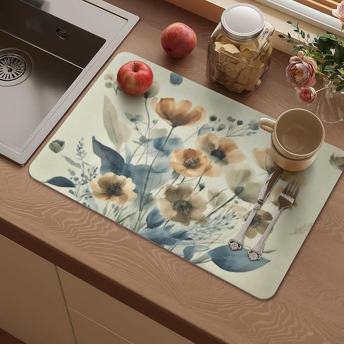 Vinyl Placemats Set of 6-12x17 Inch by NEIGELUO