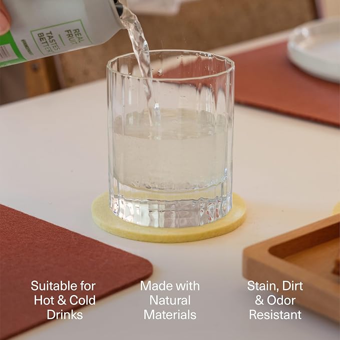 Graf Lantz - Bierfilzl Merino Wool Square Coasters Set of 4 - Ocean - Absorbs - Image 3