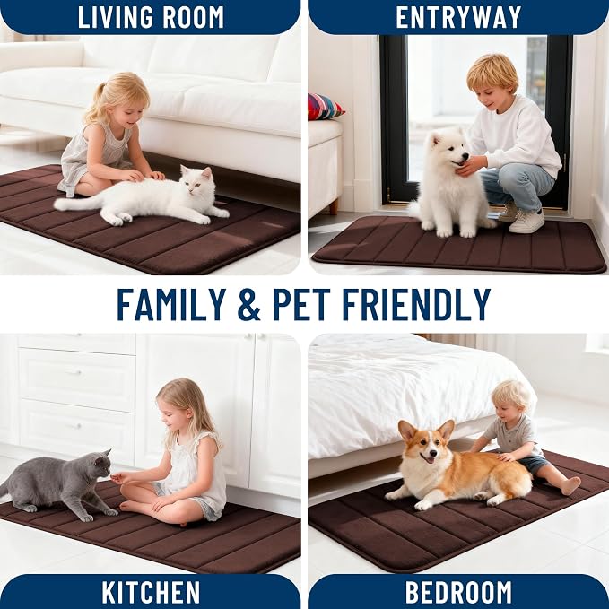 OLANLY Memory Foam Bath Mat 36x24, Super Soft Absorbent Bathroom Rugs, Quick Dry - Image 9