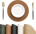 MOSAYT 13 Inch Round Vinyl Placemats Set of 6 by MOSAYT