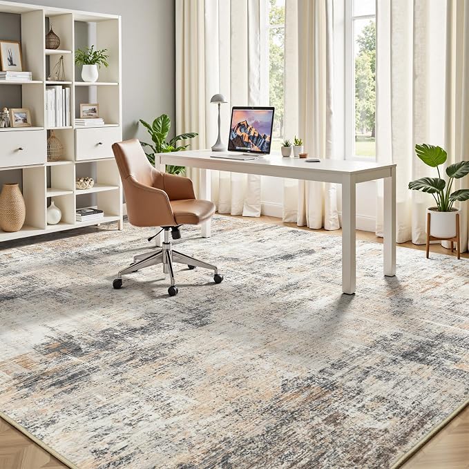 Lofus 5x7 Area Rug for Living Room, Neutral Modern Washable Carpet for Bedroom - Image 6
