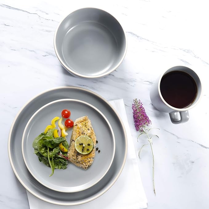 Gibson Home Zuma 16 Piece Round Kitchen Dinnerware Set, Service - Image 5