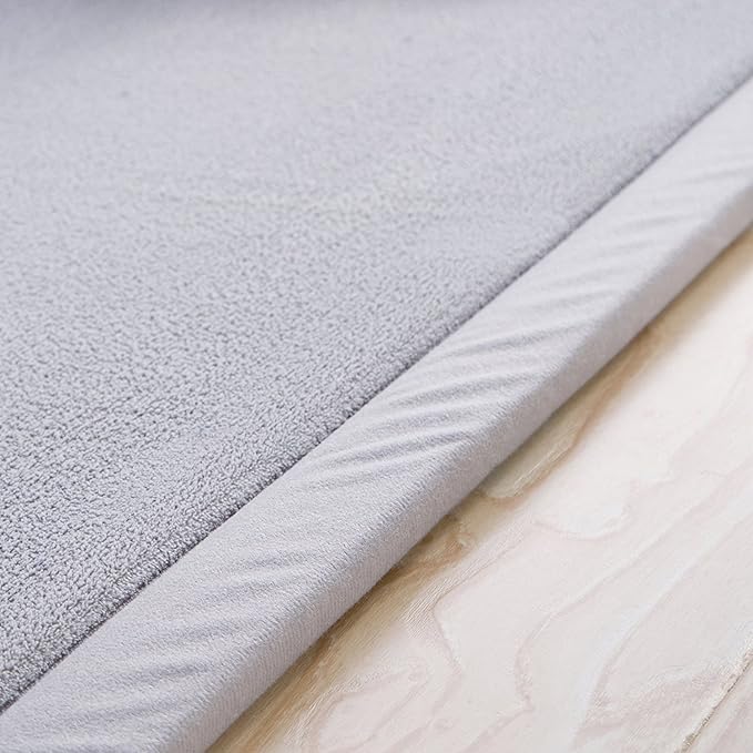 Loartee Nursery Rug Coral Velvet Crawling Rugs Mat Area Rugs Play Crawling Mat(6'8"x9'8", Gray) for Toddler Children Play Mat Yoga Mat Exercise Pads Carpet