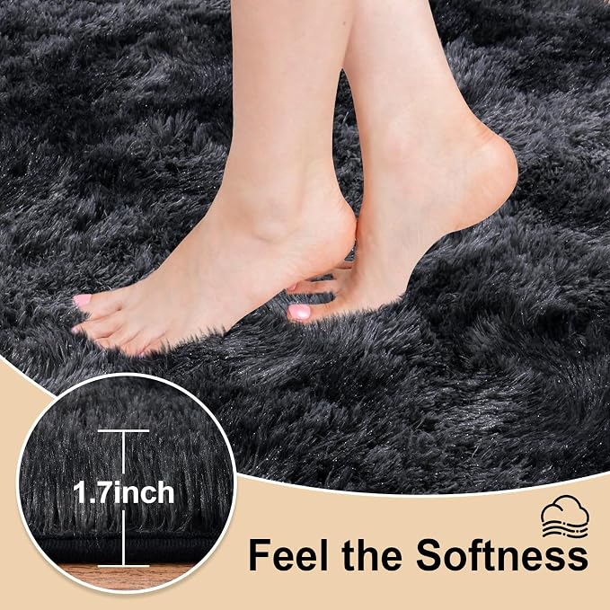 Mugorn 3x5 Rugs for Bedroom, Fluffy Area Rugs for Living Room, Soft Shag Kids - Image 3