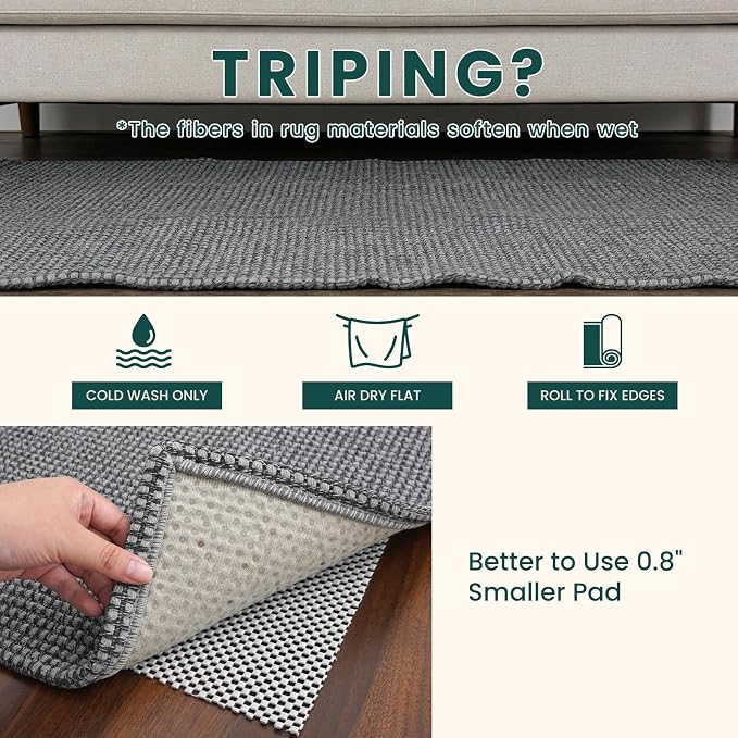 KOZYFLY Washable 4x6 Entry Woven Area Rug, Braided Throw Rugs - Image 7