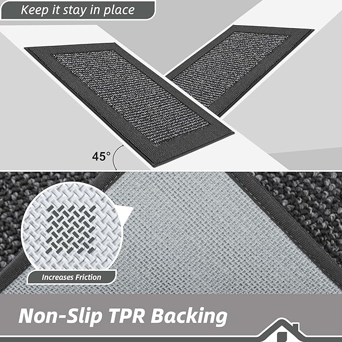 BEQHAUSE Indoor Door Mat 24" x 36", Dirt Trapper Door Mats Non-Slip Entryway - Image 4