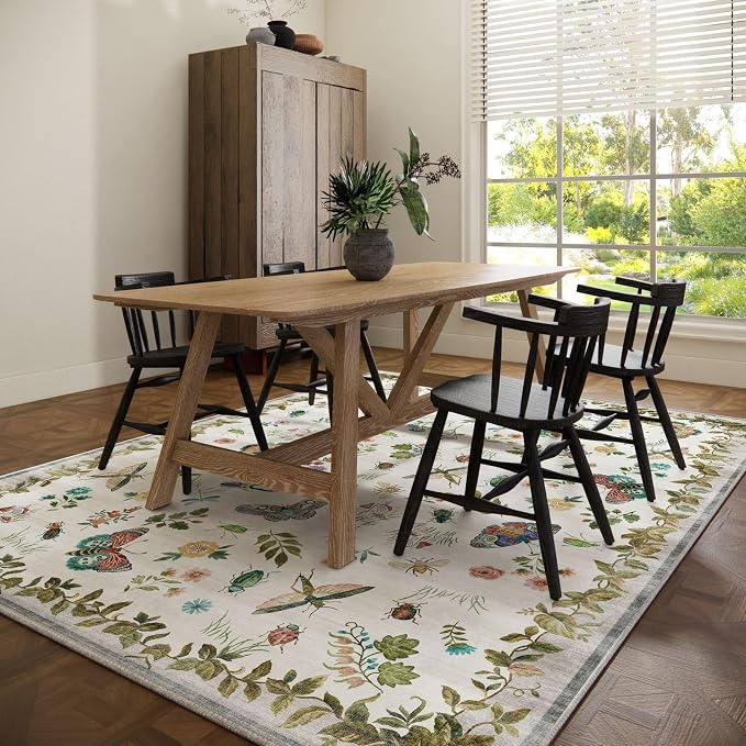 6x9 Area Rugs for Living Room: Washable Bedroom Rug Vintage Rugs Indoor Stain - Image 6