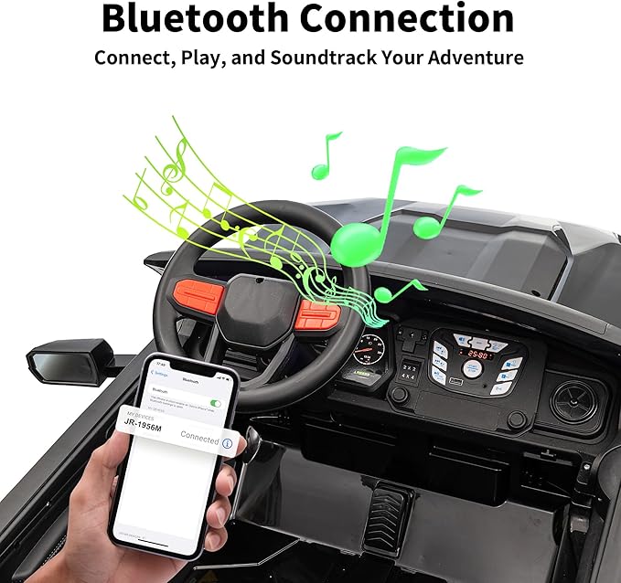 24V 10Ah Ride on Toy for Big Kids, 4WD 2 Seater Electric SUV Kids Car to Drive w/Remote Control, 4x200W Motors - Black