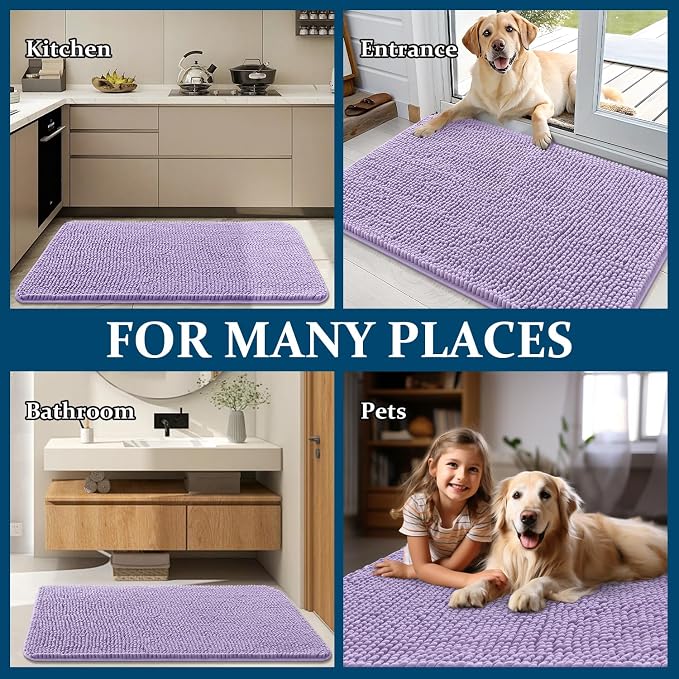 OLANLY Dog Door Mat for Muddy Paws 47x20, Absorbs Moisture and Dirt, Absorbent - Image 8