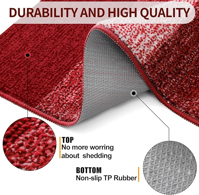 Kitinjoy Indoor Outdoor Door Mat, 40x24 Non-Slip Absorbent Dirt Trapper - Image 3