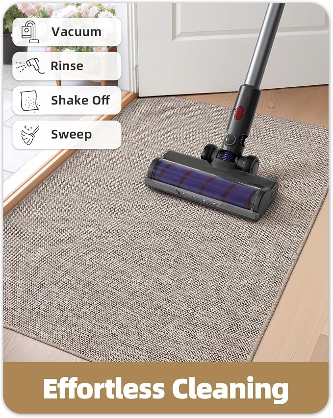 Color&Geometry Ultra Thin Indoor Door Mat 36"x56", Non Slip Rubber Backed Dirt - Image 8