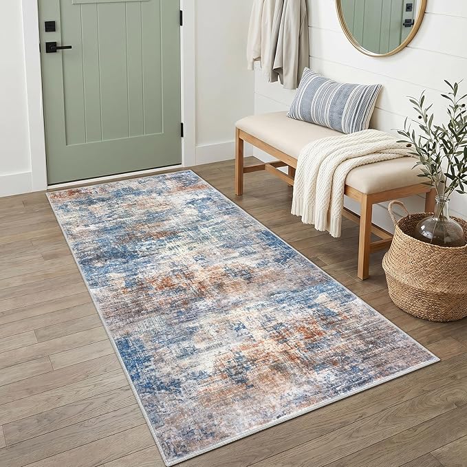 IOHOUZE Abstract Runner Rug 3x6 Ft Washable Runners by iOhouze