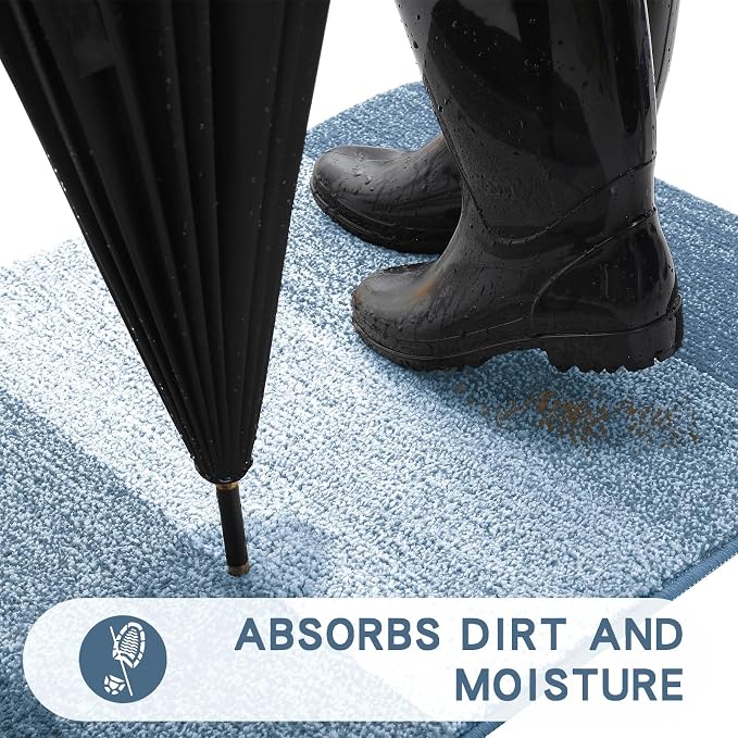 Kitinjoy Indoor Outdoor Door Mat, 71x24 Non-Slip Absorbent Dirt Trapper - Image 2