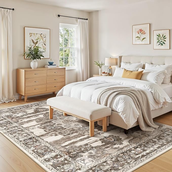 Washable 8x10 Area Rug for Living Room & Dining Room - Image 7