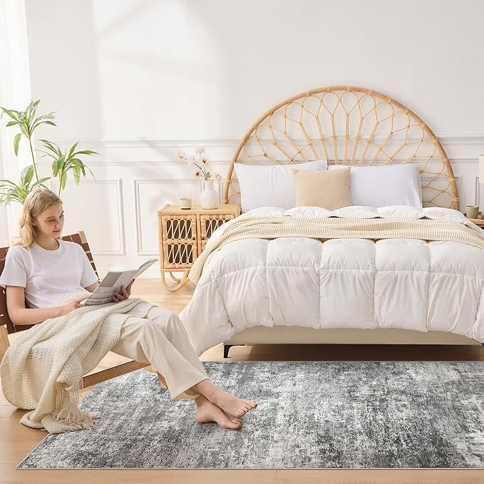 DMOYEST 3x8 Washable Runner Rug, Non Slip Low Pile Carpet Runner - Image 2