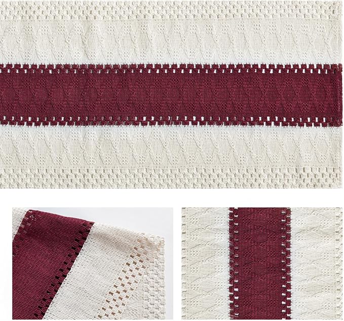 Artoid Mode Red Farmhouse Rustic Christmas Table Runner 12x72 Inch | Seasonal - Image 6