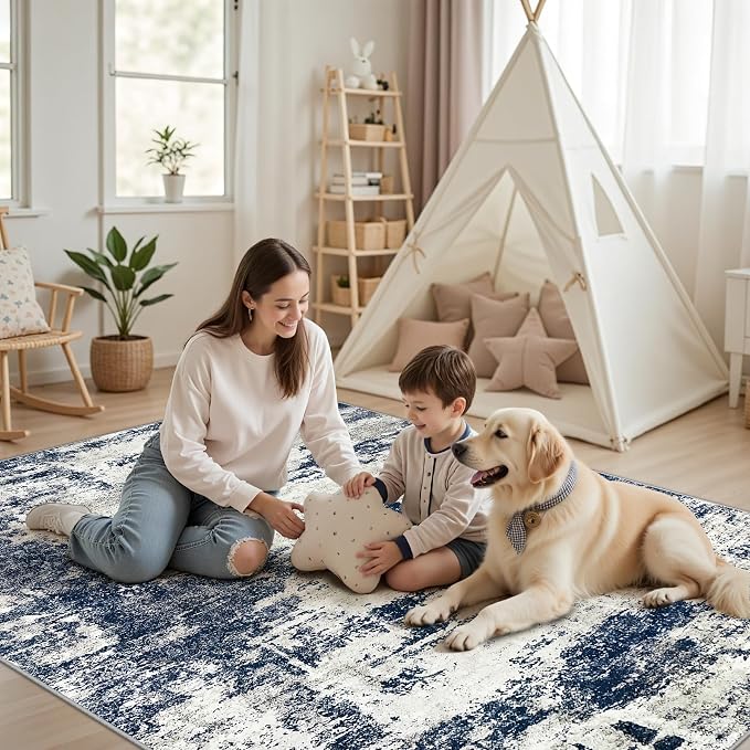 10x14 Area Rugs Living Room Rugs: Large Washable Rug - Image 7