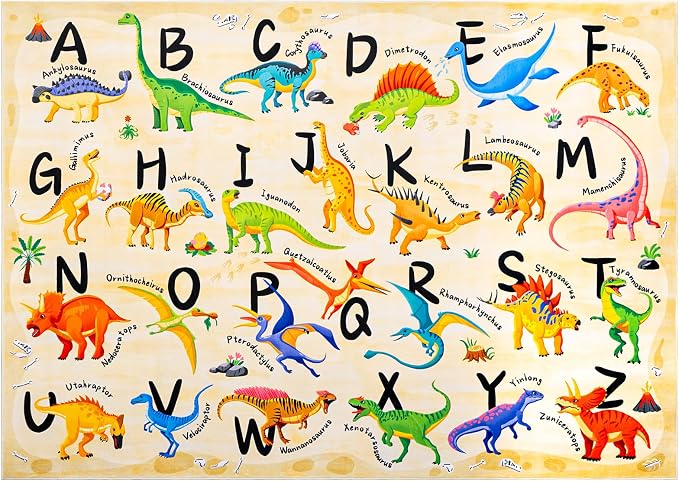 4x6 ABC Classroom Rug for Kids Playroom, Alphabet Rug - Image 4