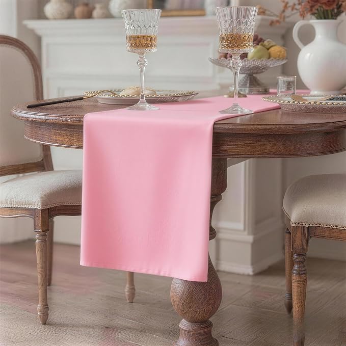 Pink Table Runner, Waterproof Washable Runners 36 Inches Long | Reusable 12x36 - Image 2