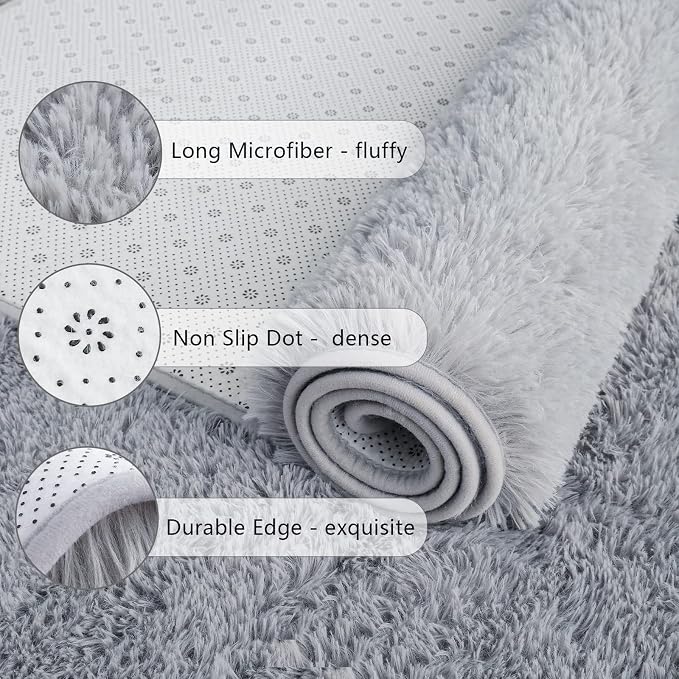 Chicrug Soft Runner Rugs for Bedroom Living Room Plush Fluffy Rug 3x10 Feet - Image 6