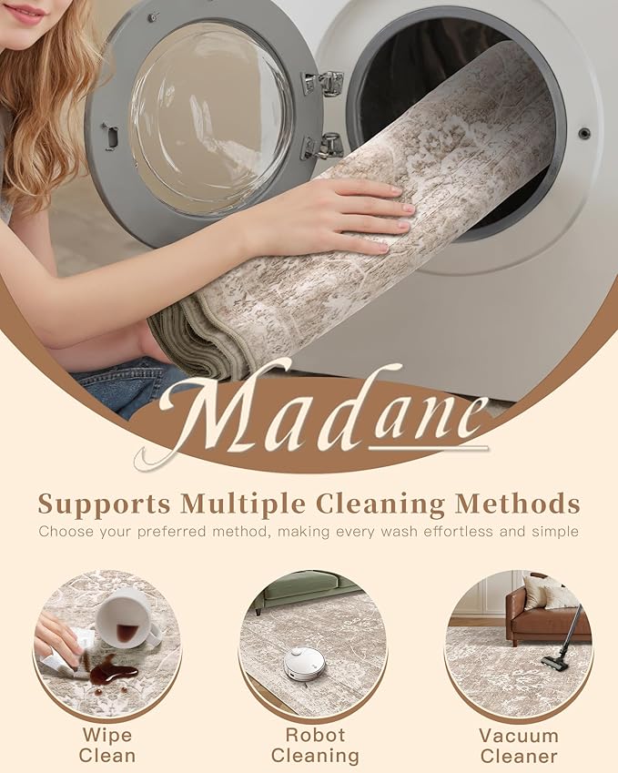 Madane Washable Runner Rug 2x5 - Image 6