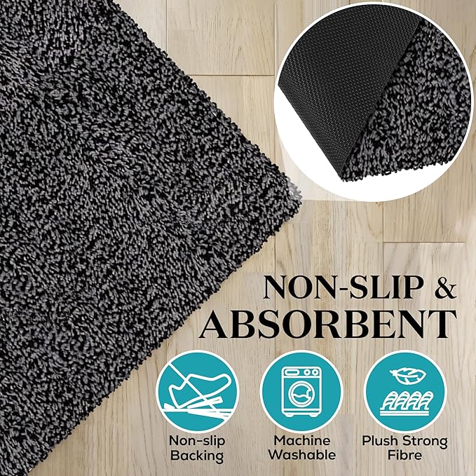 Premium Microfiber Indoor Door Mat – 24"x36" Washable Entry Mat, Waterproof - Image 4