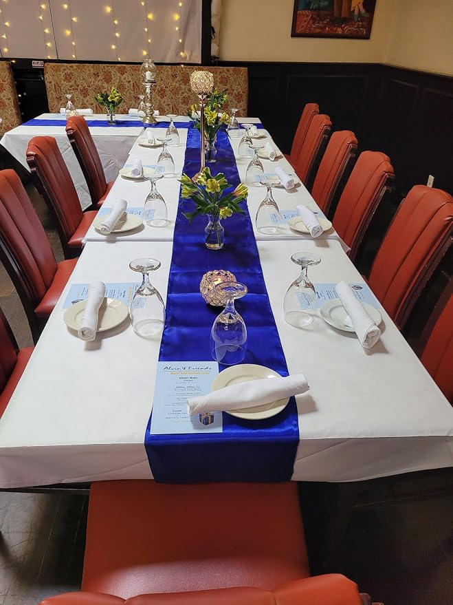 10 Pack Wedding Satin Hunter Green Table Runners 12 X 108 Inches Table Runner - Image 6