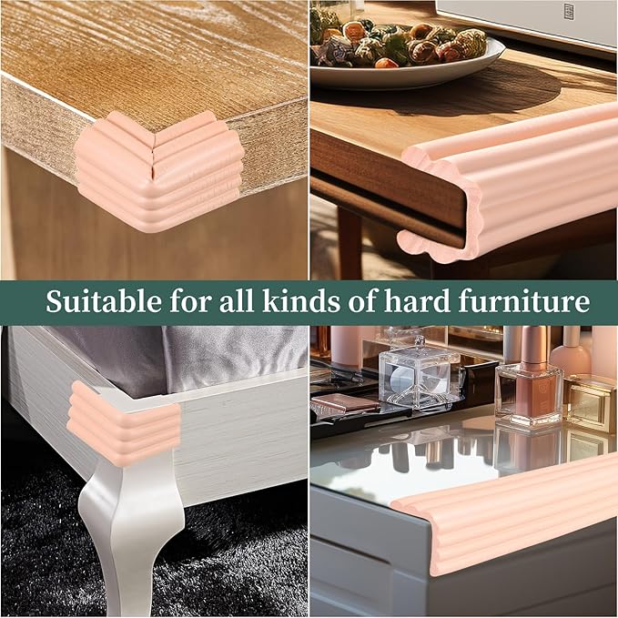 Corner Protector for Baby, Widen Edge Protector with Adhesive Backing, Baby Proofing Edge Corner Protectors Self Adhesive Furniture Corner Guard Bumper for Table, Desk, Fireplace (Pink, 6.6ft)