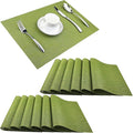 PIGCHCY Placemats Set of 12 Washable Durable Place Mats Vinyl Heat Resistant by PIGCHCY